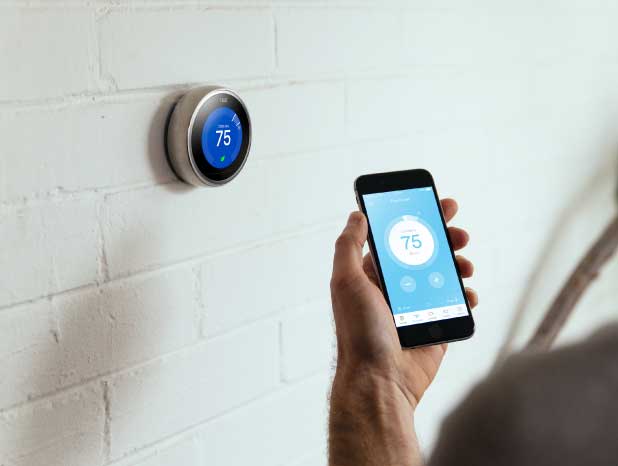 Nest thermostat and Nest mobile app